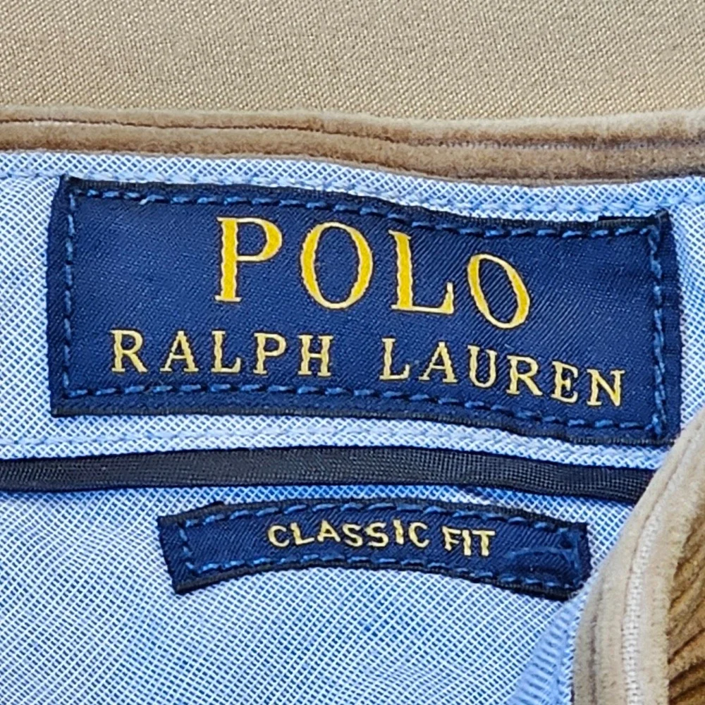 Polo Ralph Lauren Mens Classic Fit Corduroy Pants Tan Stretch 40x32 RN41381